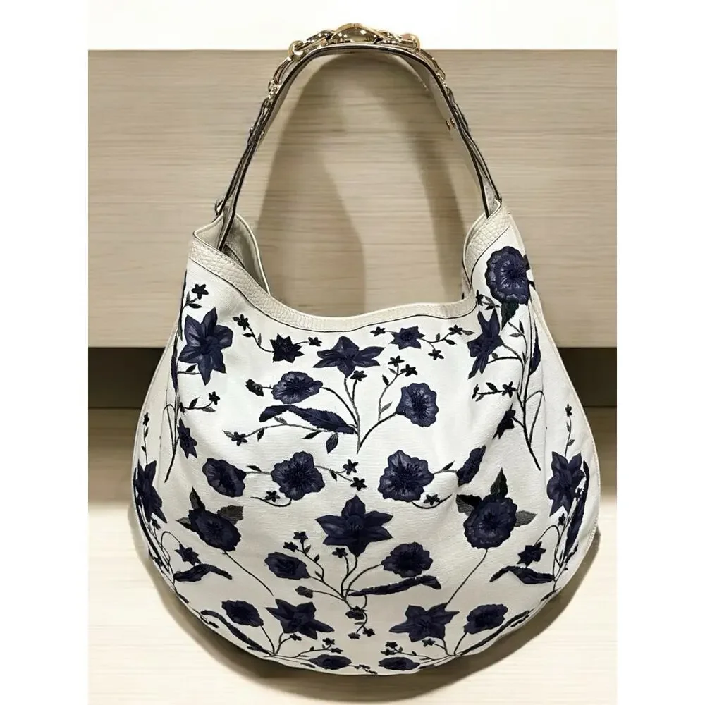 GUCCI 171295 Flora Wave Hobo Bag